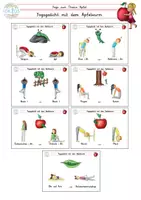 Vorschau - Bildkarten - Apfel | Yogagedicht mit dem Apfelwurm Yoga zum Thema Apfel - Seite 2