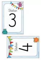 Vorschau - Stationenlernen - Stationenschilder Präpositionen - Seite 3