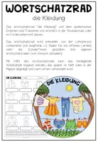 Vorschau - Arbeitsblätter - DIE KLEIDUNG - Wortschatzrad - Seite 1