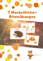 Vorschau - Mal- und Bastelvorlagen - Atemübungen im Herbst zum Entspannen - Deckblatt