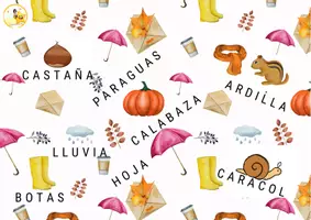Vista previa - Unidades / Secuencias / Situaciones de Aprendizaje - Busca palabras de otoño con linterna. - Portada