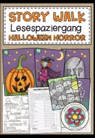 Vorschau - Stundenentwürfe - Halloween Lesespaziergang Englisch – Story Walk & Leseverstehen | 5-fach differenziert - Deckblatt