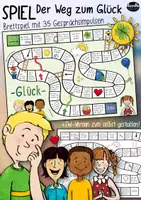 Vorschau - Stationenlernen - Der Weg zum Glück - Brettspiel mit 35 Gesprächsanlässen / Glücksunterricht Ethik - Deckblatt