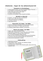 Vorschau - Merkblätter - Arbeitskodex Mathematik - organisatorischer Plan - Deckblatt
