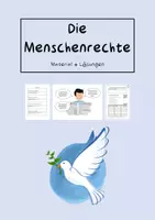 Vorschau - Stundenentwürfe - Die Menschenrechte inklusive Lösungen - Deckblatt