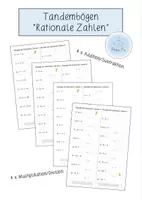 Vorschau - Arbeitsblätter - Tandembögen Rationale Zahlen - Deckblatt