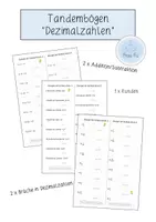 Vorschau - Arbeitsblätter - Tandembögen Dezimalzahlen - Deckblatt