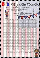 Vorschau - Arbeitsblätter - USA: New York City Suchsel / Wordsearch - Seite 1