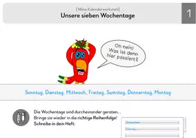 Vorschau - Arbeitsblätter - Meine Kalender-Werkstatt (ab Klasse 2) - Seite 1