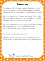 Vorschau - Arbeitsblätter - Herbstliche Stationen "Löse das Herbst-Rätsel" - Seite 1
