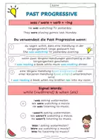 Vorschau - Arbeitsblätter - Past Progressive / Past Continuous Merkblatt - Seite 1
