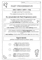 Vorschau - Arbeitsblätter - Past Progressive / Past Continuous Merkblatt - Seite 2