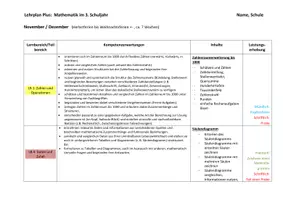 Vorschau - Lehrpläne/Lehrermaterial - Jahresplan Stoffverteilungsplan: Mathematik (Klasse 3, Bayern) - Seite 3