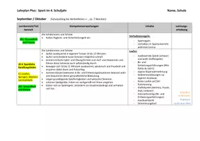 Vorschau - Lehrpläne/Lehrermaterial - Jahresplan Stoffverteilungsplan: Sport (Bayern, Klasse 4) - Seite 3