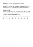 Vorschau - Arbeitsblätter - Arbeitsblatt: Lineare Funktionen und Gleichungssysteme - Seite 1