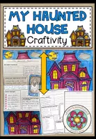 Vorschau - Arbeitsblätter - Halloween Englisch – Creative Writing / Schreibanlass | My Haunted House Craftivity - Deckblatt