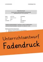 Vorschau - Stundenentwürfe - Unterrichtsentwurf - Fadendruck - Kunst Klasse 1-4 - Deckblatt