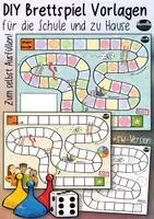 Vorschau - Stationenlernen - DIY Brettspiel-Vorlagen zum selbst Gestalten / Spiele - Deckblatt