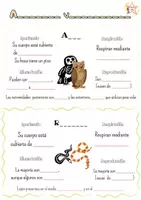 Vista previa - Hojas de trabajo - Completa huecos - Animales vertebrados color - página 1