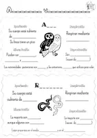 Vista previa - Hojas de trabajo - Completa huecos - Animales vertebrados BN - página 1