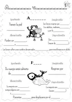 Vista previa - Hojas de trabajo - Completa huecos - Animales vertebrados BN - página 2