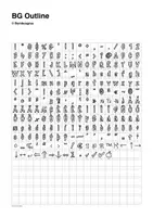 Vorschau - selbst erstellte Schriftarten - Schriftart BG Outline Font für die kommerzielle Nutzung - Seite 1
