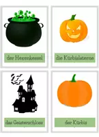 Vorschau - Fördermaterial/Inklusion - Halloween Bildkarten/Flashkarten - Seite 2