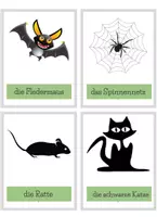 Vorschau - Fördermaterial/Inklusion - Halloween Bildkarten/Flashkarten - Seite 3