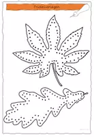 Vorschau - Mal- und Bastelvorlagen - Laubblätter - Prickelvorlagen _ Vorschule/Klasse 1 - Seite 1