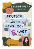 Vorschau - Anderer Materialtyp - Stundenplan Ozean Frau Minimin - Deckblatt