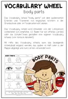 Vorschau - Arbeitsblätter - BODY PARTS - Vocabulary Wheel - Seite 1