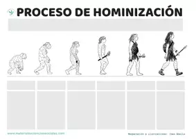 Vista previa - Hojas de trabajo - Puzzle proceso de hominización - página 1