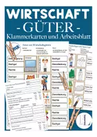 Vorschau - Arbeitsblätter - Wirtschaft Grundlagen: GÜTER Klammerkarten - Deckblatt