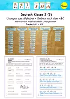 Vorschau - Arbeitsblätter - Deutsch Klasse 2 - Übungen zum ABC mit Lösungsblättern (DR+VA) - Deckblatt