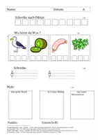 Vorschau - Arbeitsblätter - Test zum Buchstaben W - Deckblatt