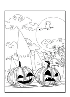 Vorschau - Mal- und Bastelvorlagen - Halloween Ausmalbilder/Malvorlagen - Feinmotorik - Seite 1