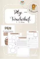 Vorschau - Unterrichtsreihen - Pilze: Forscherheft (1./2.Klasse) - Deckblatt