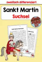 Vorschau - Arbeitsblätter - Sankt Martin - Suchsel/ Buchstabengitter - Deckblatt