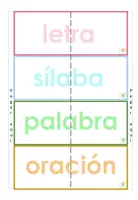 Vista previa - Hojas de trabajo - LETRA, SÍLABA, PALABRA, ORACIÓN - página 2