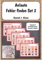 Vorschau - Bildkarten - Anlaute - Fehler finden Deutsch 1. Klasse Set 2 - Deckblatt