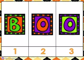 Vista previa - Hojas de trabajo - Word&Numbers Build it! Jigsaw Puzzle -HALLOWEEN- - página 3