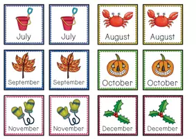 Vista previa - Juegos / Gamificación - Months of the year FIND THE PAIR GAME - página 3