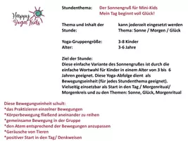 Vorschau - Arbeitsblätter - Happy Yoga Kids Sonnengruss Mein Tag beginnt voll Glück - Seite 1