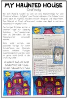 Vorschau - Arbeitsblätter - Halloween Englisch – Creative Writing / Schreibanlass | My Haunted House Craftivity - Seite 1