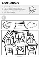 Vorschau - Arbeitsblätter - Halloween Englisch – Creative Writing / Schreibanlass | My Haunted House Craftivity - Seite 2