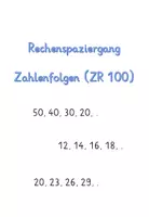 Vorschau - Arbeitsblätter - Rechenspaziergang Zahlenfolgen ZR 100 - Deckblatt