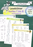 Vorschau - Arbeitsblätter - Leseblätter Karibu T-Ei: Buchstaben, Silben, Wörter, Sätze - Deckblatt