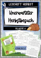 Vorschau - Arbeitsblätter - Leseheft "Unerwarteter Herbstbesuch" - Klasse 2 Lesekompetenzübungen Herbst - Deckblatt