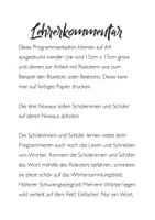 Vorschau - Arbeitsblätter - MI: Programmierkarten: Wörter finden 1./2. Klasse - Seite 1