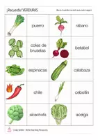 Vista previa - Juegos / Gamificación - RECUERDA! verduras Español - página 3
